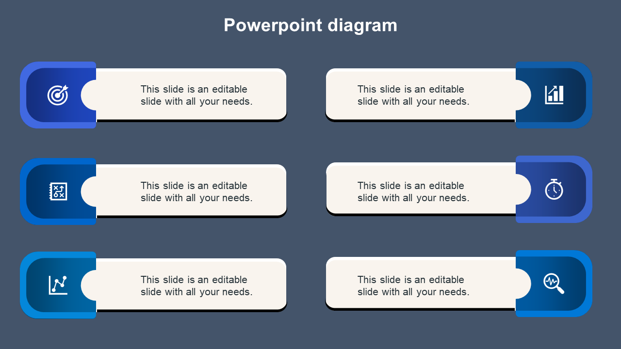 Free - Stunning PowerPoint Diagram With Dark Background